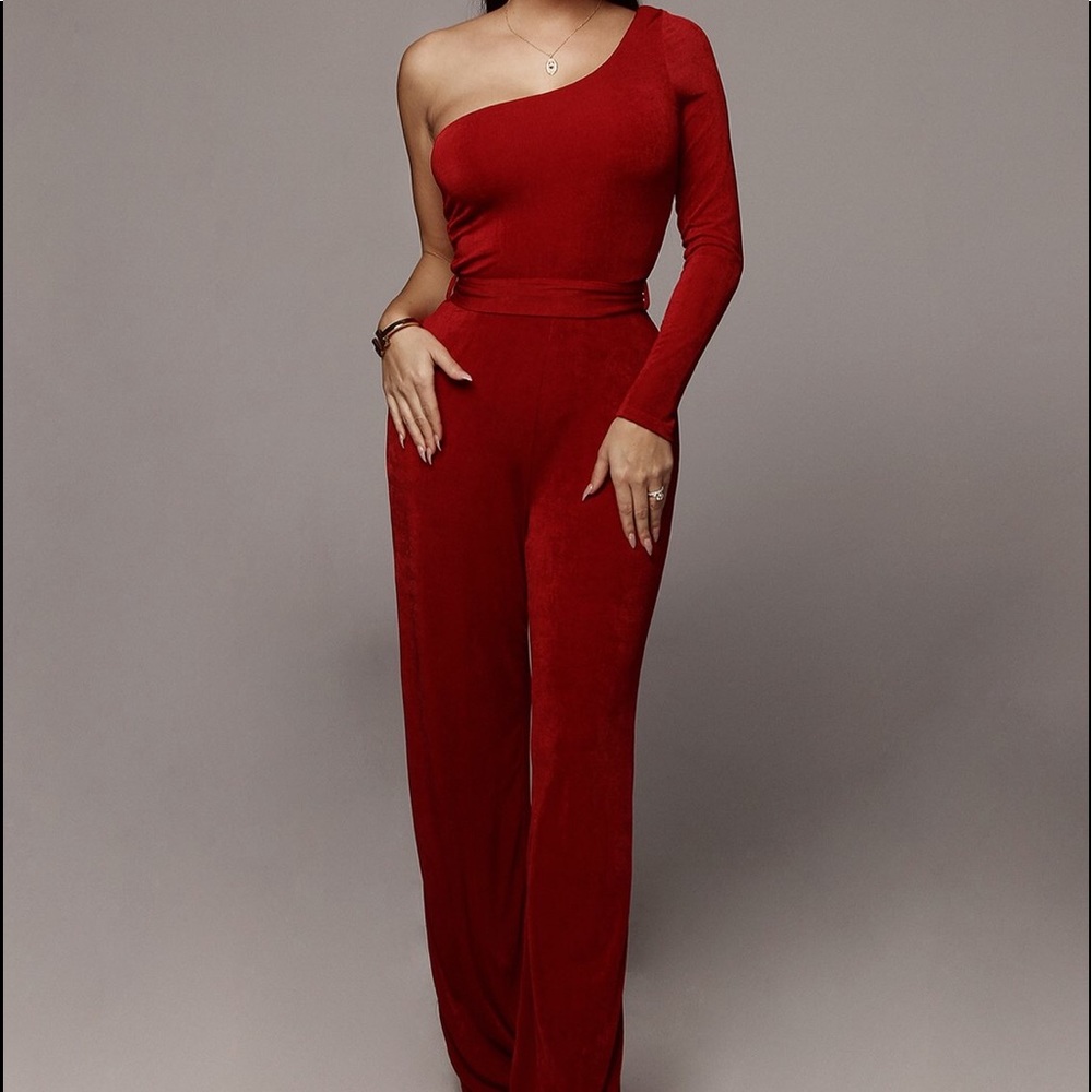 PINK ONE SLEEVE Jluxlabel JUMPSUIT